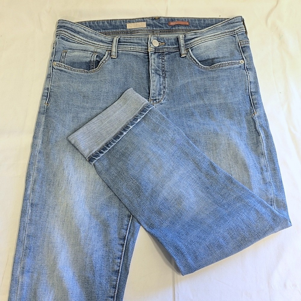 Pilcro Slim Cropped Jeans Women 29 Blue Mid Rise Cuffed Denim Anthropologie